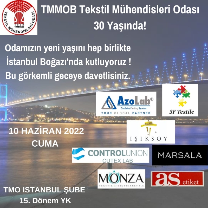 TMMOB TMO 30. Yıl Etkinlikleri  İstanbul Şube Tekne Yemek Organizasyonu